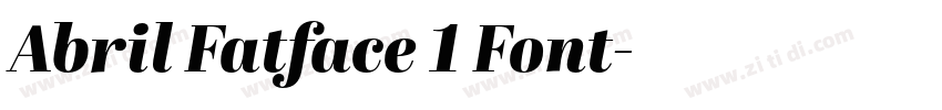 Abril Fatface 1 Font字体转换